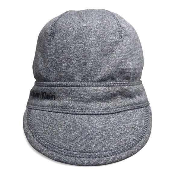 CALVIN KLEIN Ponytail Cap Gray Stretch Fit Beanie Hat Women's Sporty Minimalist - Picture 2 of 9
